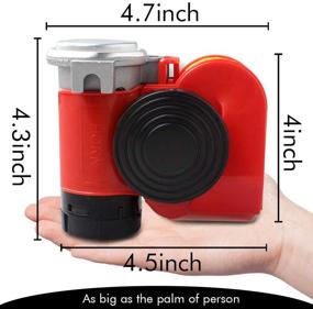 img 2 attached to 🚗 GAMPRO 12V Car Air Horn - Ultra Loud 130DB Compact Mini Air Horn for Car, Truck, Motorcycle, Golf Cart, Bus - Set of 2