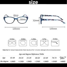 img 3 attached to 👓 Women's Fashion Spring Hinge Pattern Design Reading Glasses - Set of 5 Pairs for Optimal Style and Function