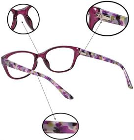 img 2 attached to 👓 Women's Fashion Spring Hinge Pattern Design Reading Glasses - Set of 5 Pairs for Optimal Style and Function