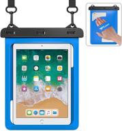 💦 waterproof bag case for ipad 8th/7th/6th/5th/4th generation 10.5/10.2/9.7, ipad air 1/2/3, ipad pro - blue (with lanyard) | tablets dry bag for ipad/samsung galaxy tab 9.7 inch logo