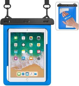 img 4 attached to 💦 Waterproof Bag Case for iPad 8th/7th/6th/5th/4th Generation 10.5/10.2/9.7, iPad Air 1/2/3, iPad Pro - Blue (with Lanyard) | Tablets Dry Bag for iPad/Samsung Galaxy Tab 9.7 Inch