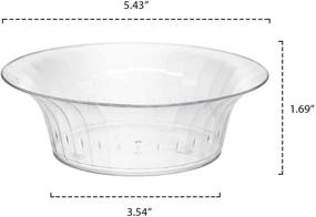 img 3 attached to 🍽️ Premium Clear Party/Salad/Snack Bowls - 10oz, 40-Count - Deluxe Quality Plastic - Elegant Design