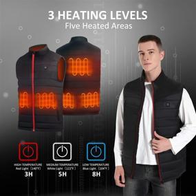 img 3 attached to 🔥 Winna Men's Heated Vest - Lightweight USB Rechargeable Heating Vest for Hunting (Batteries not Included)