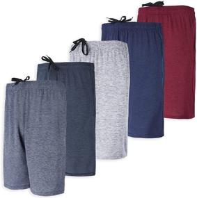img 4 attached to 🩳 Stay Cool and Dry: 5 Pack of Men's Sweat-Resistant Dry-Fit Performance Shorts
