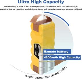 img 3 attached to 🔋 Exmate Upgraded 4800mAh 14.4V Ni-MH Battery Replacement 80501 for iRobot Roomba 500-900 Series: 500, 510, 530, 535, 540, 545, 550, 552, 570, 580, 581, 582, 595, 600, 630, 650, 660, 700, 760, 770, 880, 980