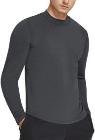 img 4 attached to Deeriama Turtleneck Athletic Running Workout Men's Clothing for Active
