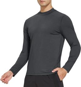 img 3 attached to Deeriama Turtleneck Athletic Running Workout Men's Clothing for Active