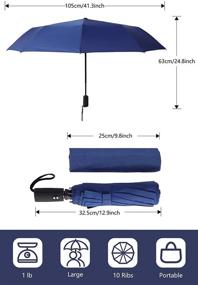 img 2 attached to 🌬️ Rdifatra Compact Windproof Umbrellas: The Ultimate Protection Against Wind