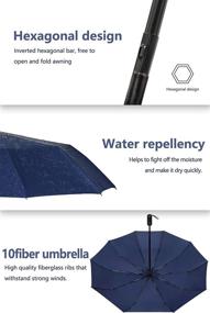 img 1 attached to 🌬️ Rdifatra Compact Windproof Umbrellas: The Ultimate Protection Against Wind