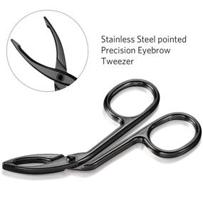 img 1 attached to Eyebrow Tweezers Scissors Straight Hairgripping