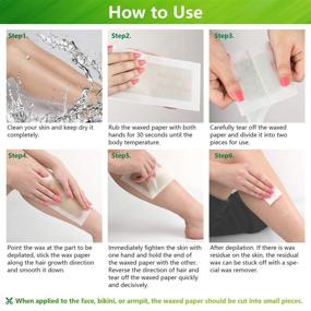 img 1 attached to Wax Strips for Women Hair Removal - Madors Green Brazilian Waxing Kit: 40 Strips + 4 Calming Oil Wipes