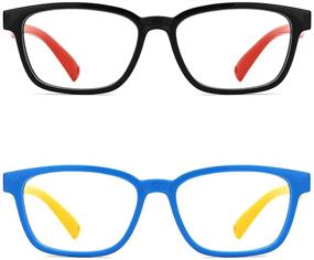 img 4 attached to Mimoeye Kids Blue Light Glasses - Ideal for Boys and Girls Ages 3-12