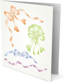 img 1 attached to 🎀 Classic Vintage Bow Stencil for Painting Cards | 3.25 x 4 inch (S) Decor Stencils