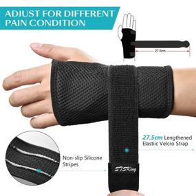 img 2 attached to 🖐️ Adjustable Carpal Tunnel Wrist Brace for Optimal Support