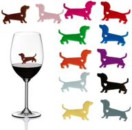 dog wine markers glass charms logo