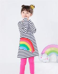 img 1 attached to 👗 Haydendear Cotton Girls Long Sleeve Dress: Winter Clothes Tshirt with Sleeve Length for Girls