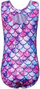 img 3 attached to Cute Cartoon Gymnastics Leotards for Girls, XIAOFEIGUO Sparkle Biketard Dancewear, Ages 3-12Y