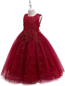 img 1 attached to 👗 Weileenice 3-16Y: Elegant Lace Bridesmaid Dress for Big Girls, Perfect for Flower Kid Wedding Ball Gown