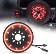suparee spare tire brake light: plug & play t-style wheel light for wrangler jl jlu 2018-2020 with back up camera logo