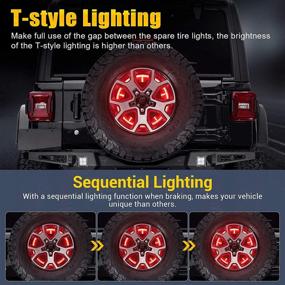 img 3 attached to SUPAREE Spare Tire Brake Light: Plug & Play T-Style Wheel Light for Wrangler JL JLU 2018-2020 with Back Up Camera