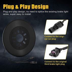 img 2 attached to SUPAREE Spare Tire Brake Light: Plug & Play T-Style Wheel Light for Wrangler JL JLU 2018-2020 with Back Up Camera