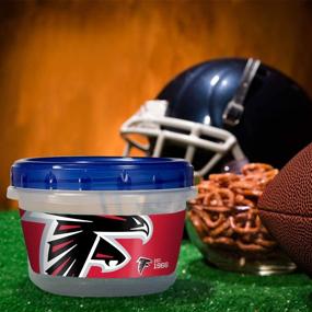 img 2 attached to 🏈 NFL Atlanta Falcons Ziploc Twist 'n Loc Containers, Small, 2 Count, Pack of 3 (6 Total Containers), Ideal for Food Storage and Meal Prep