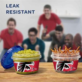 img 1 attached to 🏈 NFL Atlanta Falcons Ziploc Twist 'n Loc Containers, Small, 2 Count, Pack of 3 (6 Total Containers), Ideal for Food Storage and Meal Prep
