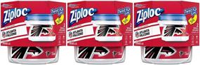 img 4 attached to 🏈 NFL Atlanta Falcons Ziploc Twist 'n Loc Containers, Small, 2 Count, Pack of 3 (6 Total Containers), Ideal for Food Storage and Meal Prep