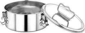 img 2 attached to 🥘 Stainless Steel Flan Mold 63 oz with Ergonomic Handle, Instant Pot Compatible for Easy Lifting, Pot in Pot Cooking, Bakeware, Pressure Cooker Accessories - EasyShopForEveryone [Available in 3qt, 6qt, 8qt Sizes]