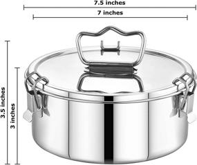 img 3 attached to 🥘 Stainless Steel Flan Mold 63 oz with Ergonomic Handle, Instant Pot Compatible for Easy Lifting, Pot in Pot Cooking, Bakeware, Pressure Cooker Accessories - EasyShopForEveryone [Available in 3qt, 6qt, 8qt Sizes]