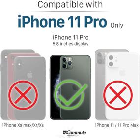 img 3 attached to 📱 Чехол-кошелек Vena vCommute: Военный класс защиты от падений для iPhone 11 Pro (5,8 дюймов 2019) - Space Gray