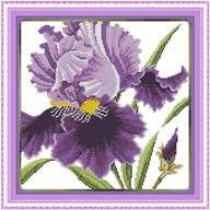 funchey beginners embroidery stitching 11ct purple logo