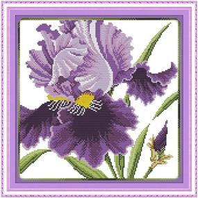 img 4 attached to Funchey Beginners Embroidery Stitching 11CT Purple