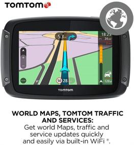img 2 attached to 🏍️ TomTom Rider 550 Motorcycle GPS Navigation Device, 4.3 Inch, with Global Maps, Motorcycle-Specific Winding and Hilly Road Routes, WiFi Updates, Traffic Alerts and Speed Cameras, Siri and Google Now Compatible