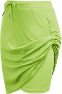 👗 jack smith women's stretchy knee length skirt athletic skort with drawstring waist and convenient pockets логотип