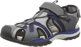 img 4 attached to Geox Borealis Closed Sandals Black Boys' Shoes