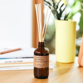 img 2 attached to 🕯️ P.F. Candle Co. Los Angeles Classic Rattan Reed Diffuser (3.5 fl oz) in Amber Glass Jar with Fine Fragrance Oil for Enhanced Scent Dispersal and Easy Upkeep