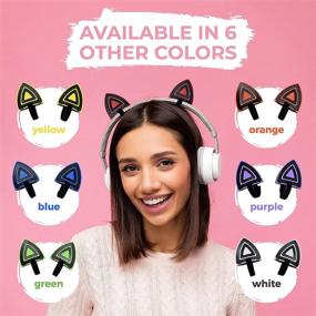 img 2 attached to 🎧 Наушники SplashNcolor Cat Ear: приставка для игровых гарнитур с регулируемыми ремешками и универсальной посадкой (фиолетовые)