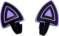 🎧 splashncolor cat ear headphone attachment: gaming headset accessories with adjustable straps and universal fit (purple) logo