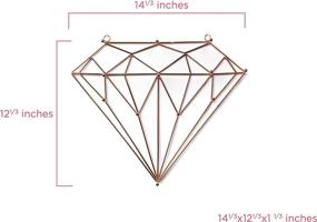 img 2 attached to 💎 Stylish Ruby Mae Jewelry Wall Organizer: Diamond Rose Gold Jewelry Organizer with Large Hooks – Necklace, Bracelet, Earring, and Ring Holder – Space-Saving Hanging Jewelry Organizer Wall Mounted