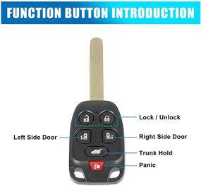 img 2 attached to «🔑 Обновите свой Honda Odyssey 2011-2013: X AUTOHAUX безключевой пульт дистанционного управления корпус ключа - премиальная черная замена N5F-A04TAA»