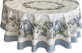 img 4 attached to Enhance Your Thanksgiving Feast with Newbridge Farmhouse Thanksgiving Tablecloth Stonewashed