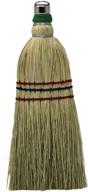 premium 12-inch whisk broom: genuine handcrafted broomcorn for authentic cleaning logo