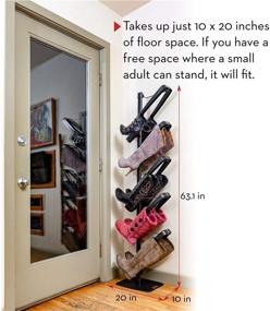 img 1 attached to 👢 Boot Butler: Rachael Ray-Approved Standing Boot Rack - Floor Cleanup & Boot Protection - 5-Pair Stand Organizer and Shaper/Tree