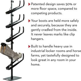 img 3 attached to 👢 Boot Butler: Rachael Ray-Approved Standing Boot Rack - Floor Cleanup & Boot Protection - 5-Pair Stand Organizer and Shaper/Tree