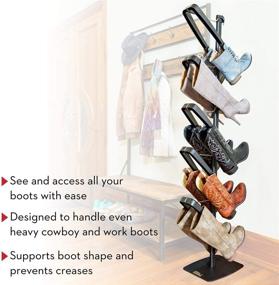 img 2 attached to 👢 Boot Butler: Rachael Ray-Approved Standing Boot Rack - Floor Cleanup & Boot Protection - 5-Pair Stand Organizer and Shaper/Tree