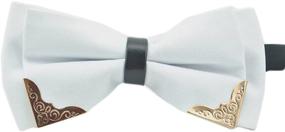 img 3 attached to 🎩 Burgundy Leather Formal Bowtie for Men by MENDENG - Must-Have Men's Accessories