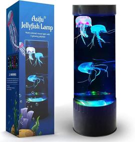 img 4 attached to 🎇 Jellyfish Lava Lamp LED Fantasy: 20 Color Changing Night Light with Electric Mood Light Decoration for Home Office - Perfect Gift for Men, Women, and Kids