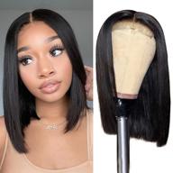 foreverlove bob wig: 12 inch glueless 4x4 lace front human hair wig – pre plucked, 150% density, unprocessed brazilian virgin hair logo