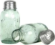 🧂 glass mason jar salt and pepper shakers - set of 2 logo